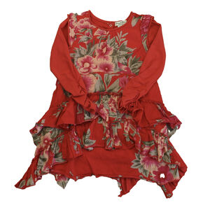 Eliane Et Lena Girls Red Floral Dress size: 3T